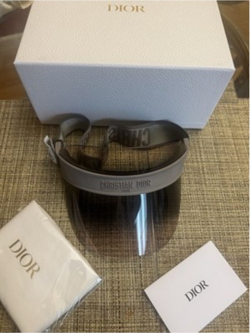 Dior Visor - DiorClub V1U - Mink Gray New w Box - Picture 3 of 17
